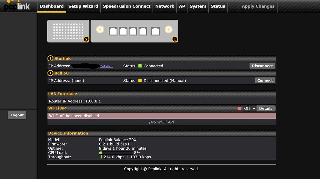 Speed Test via Admin Console - Feature Requests - Peplink Community