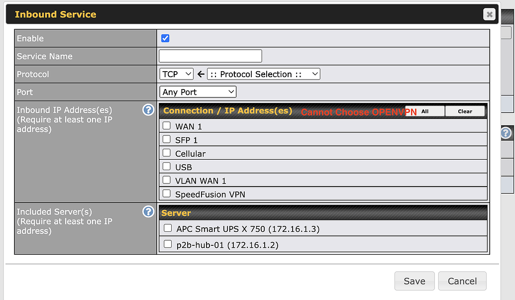 How to Set Up Inbound Services (NAT Port Forwarding) on Peplink Router ...