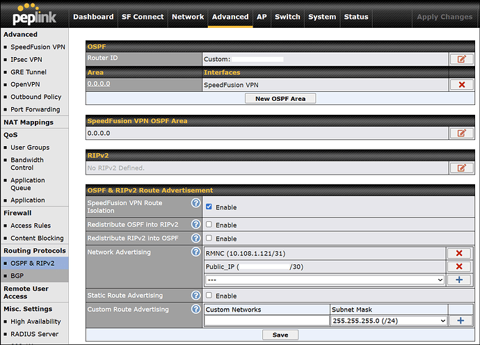 Speedfusion_VPN_OSPF_config