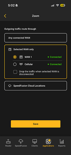 Route traffic through preferred WAN