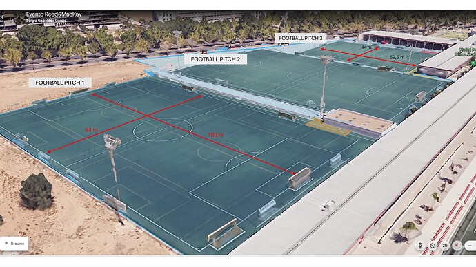 Football pitch dimensions