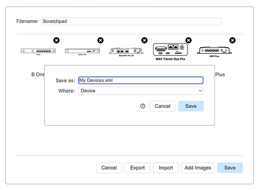 Export customized scratchpaad