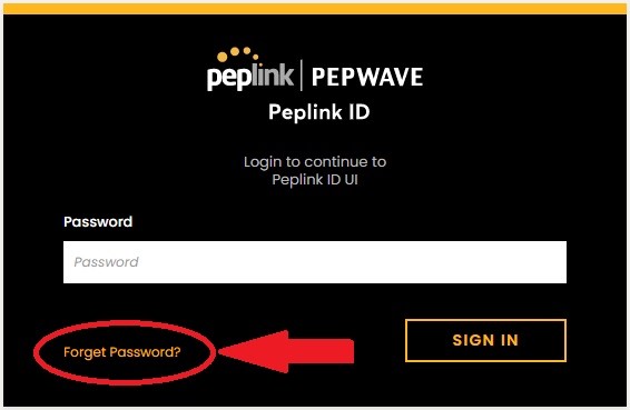 Peplink ID Password Reset 2